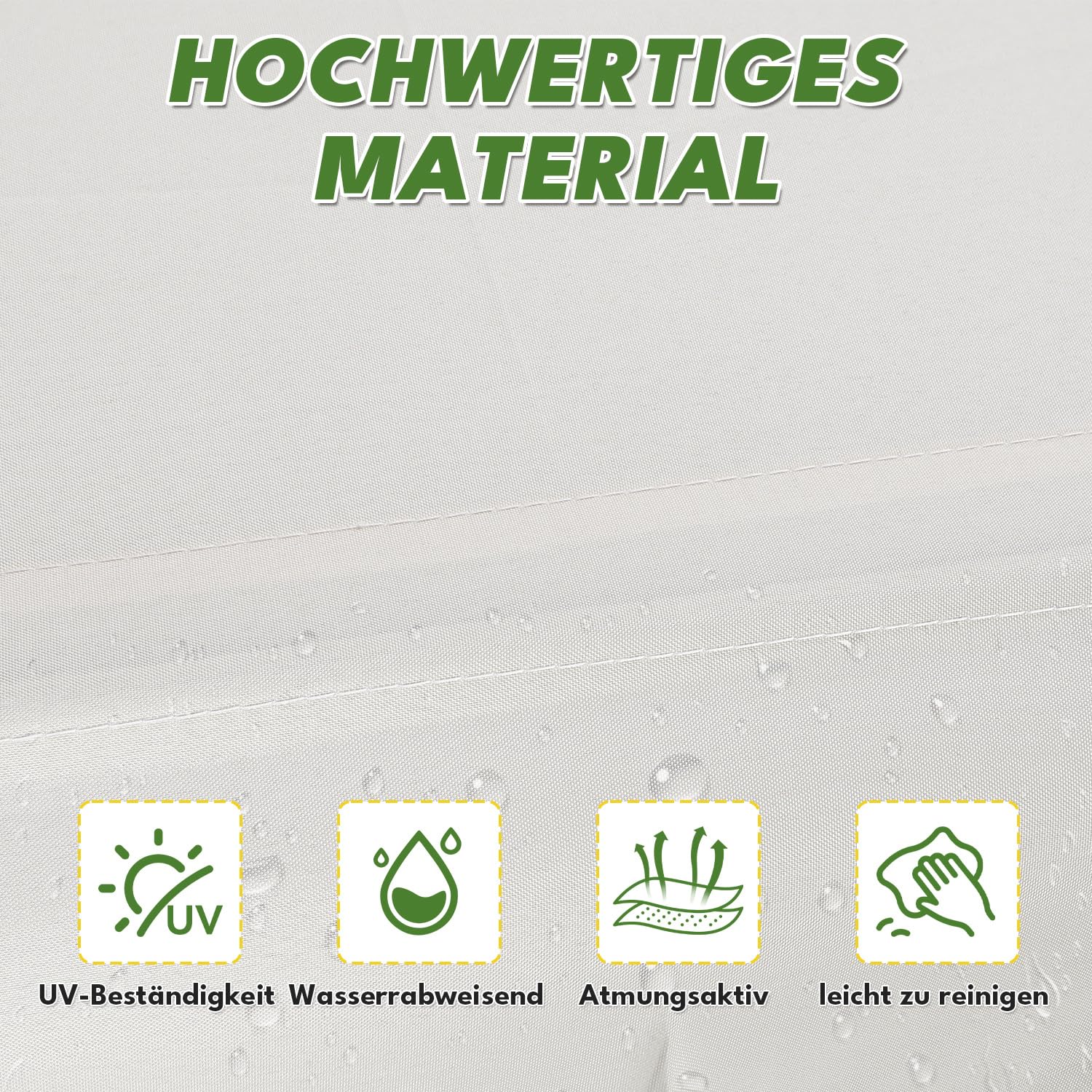 3-Sitzer Hollywoodschaukel Hochwertiger Gartenschaukel mit Verstellbarem Sonnendach Hängeschaukel aus Stahl bis 250 kg Belastbar für Garten, Pool, Terrasse, Beige