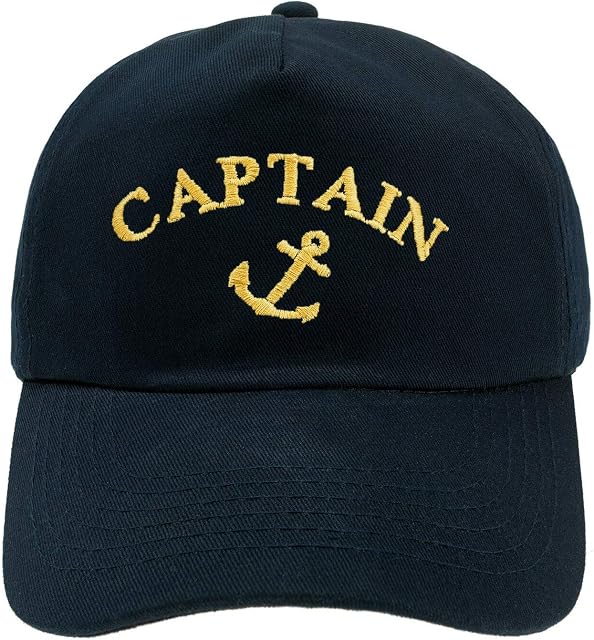 4sold Adult Baseball Cap Yachting Captain Adjustable Strap Boys Men Summer Hat Cotton Navy