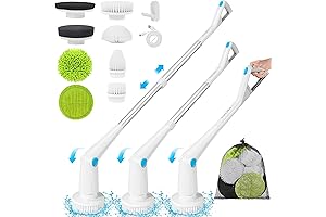 Electric Spin Scrubber Cordless, Power Electric Scrubber for Cleaning Bathroom & Home