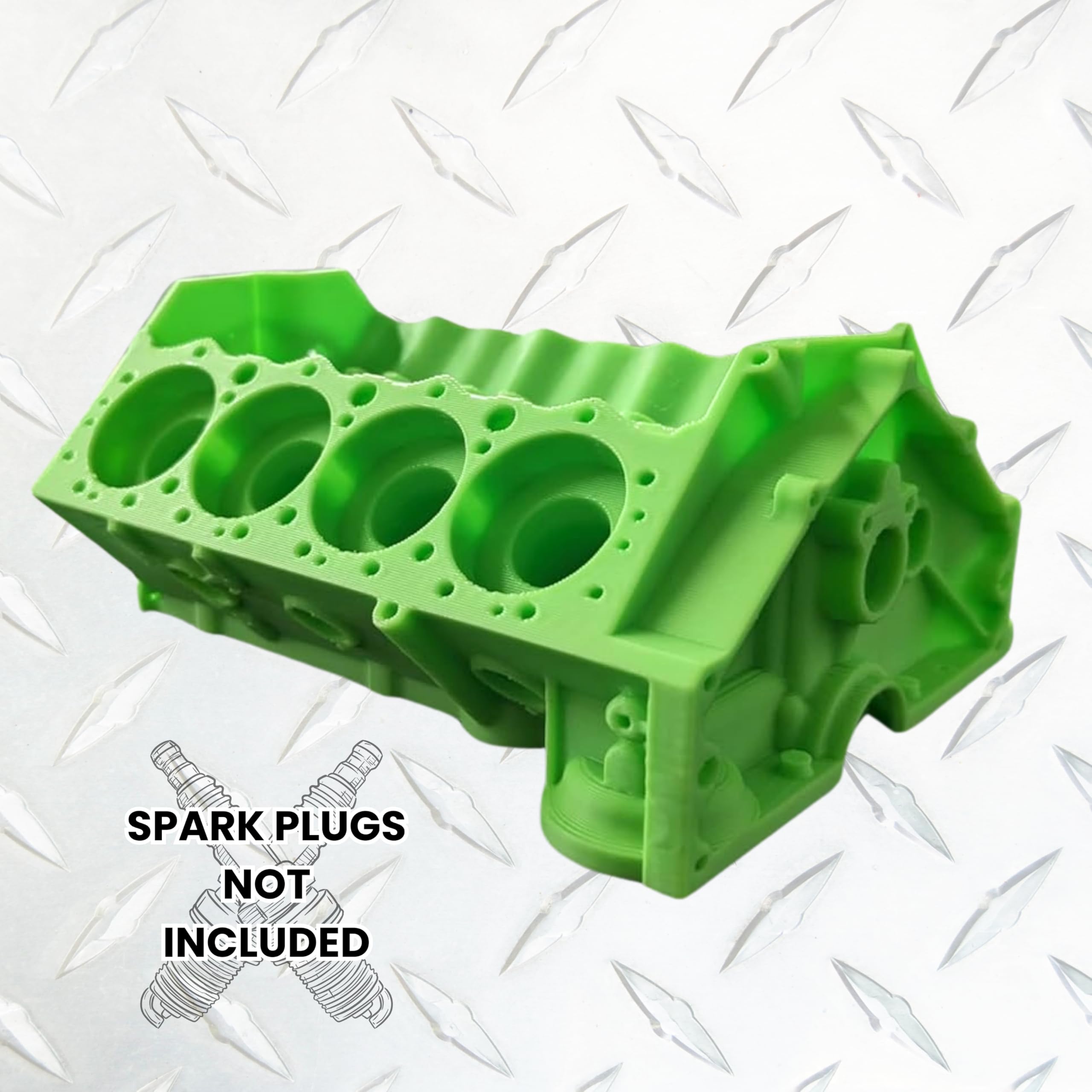 V8 Spark Plug Holder - 3D Printed Stand/Organizer for Automotive Enthusiasts, Available in Red, Green, Blue. Makes a Great Gift! (Green)