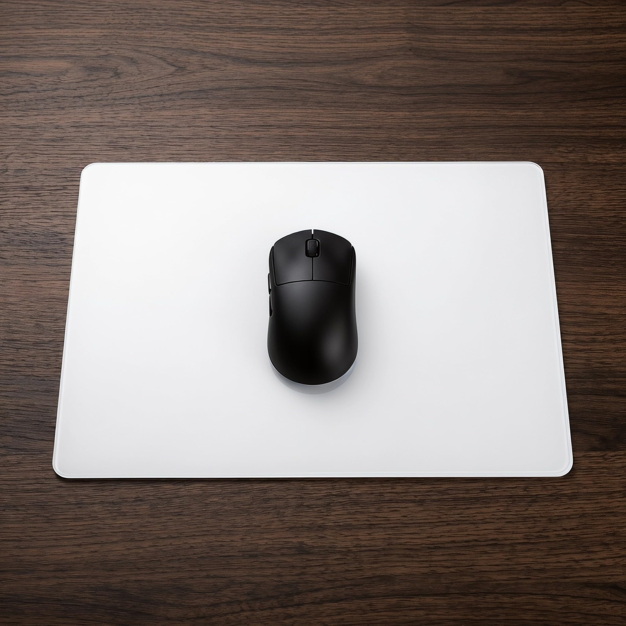 Operitacx Tappetino per mouse in vetro per eSport: tappetino per mouse in vetro temperato - per bianco moderno - per da gioco per feste, gaming café, postazioni di lavoro e progettazione grafica