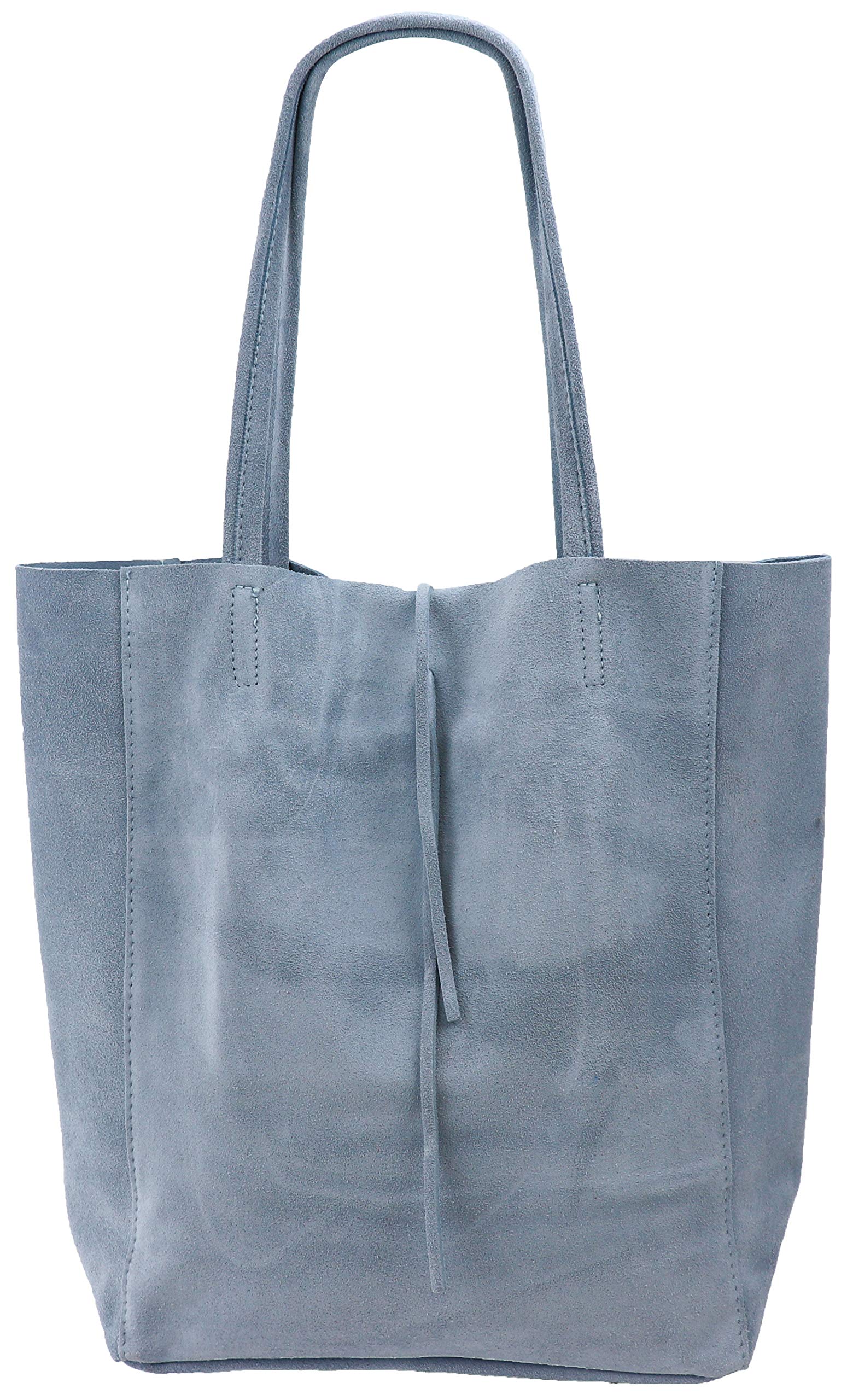 SH Leder ® Katrin G261 - Shopper da donna in vera pelle scamosciata con tasca interna, in diversi colori, 37 x 29 cm