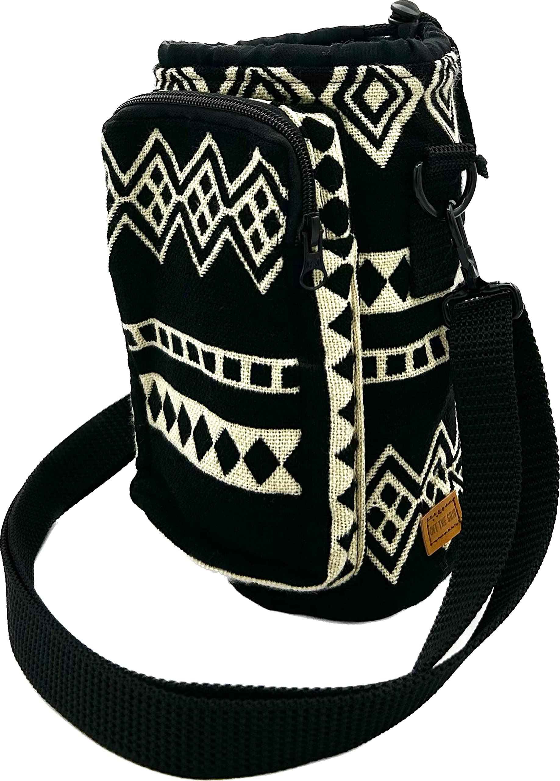 Water Bottle Holder with Strap & Pocket for Phone, Card, Cash or Keys | Bottle Sleeve Carrier for Walking, Backpacking | Hydro and Iron Flask Sling