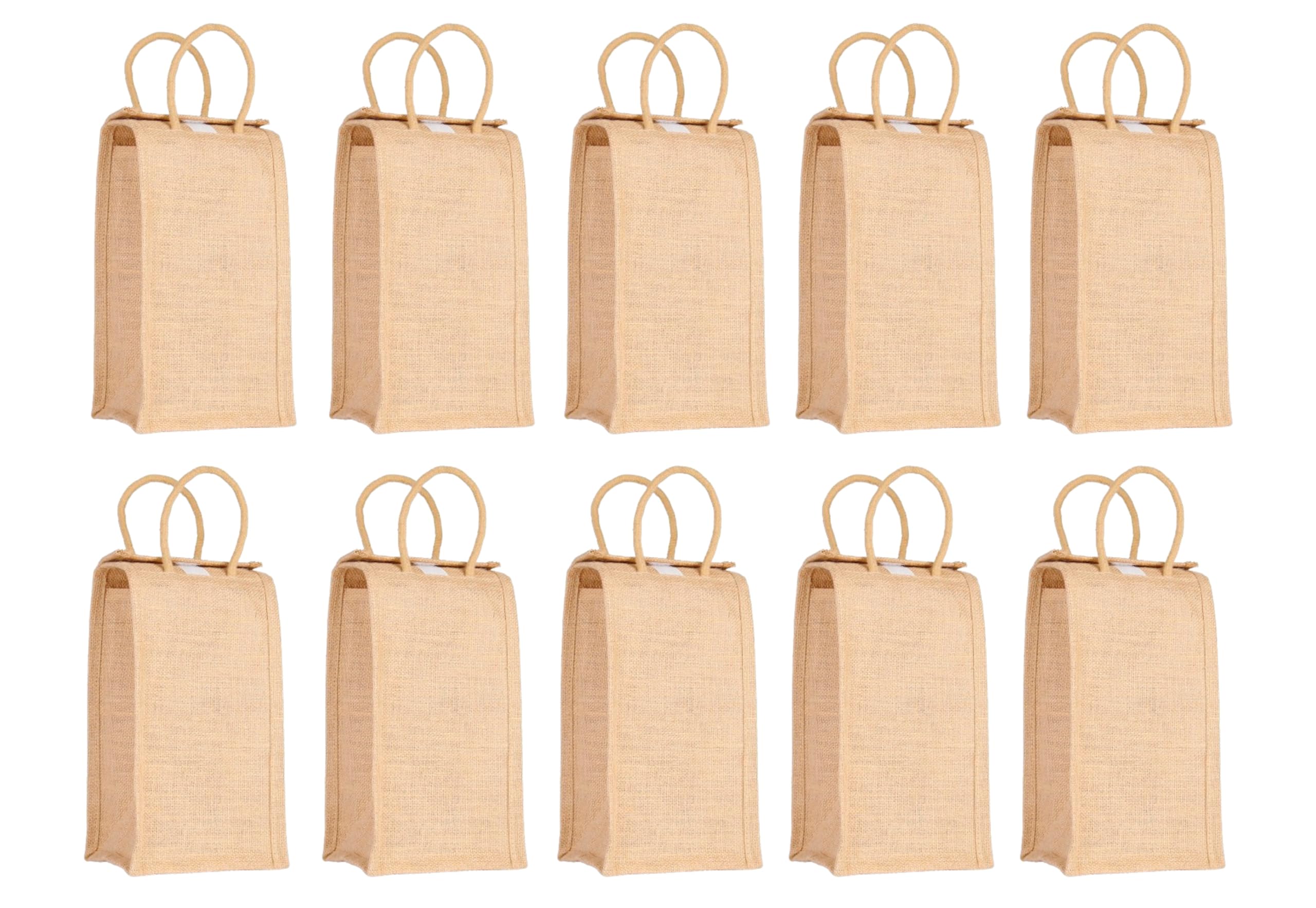 Soman Jute Ecofriendly Return Gift Water Bottle Bags | 2 litre Bottle Holder – Natural Pack of 10 Bags