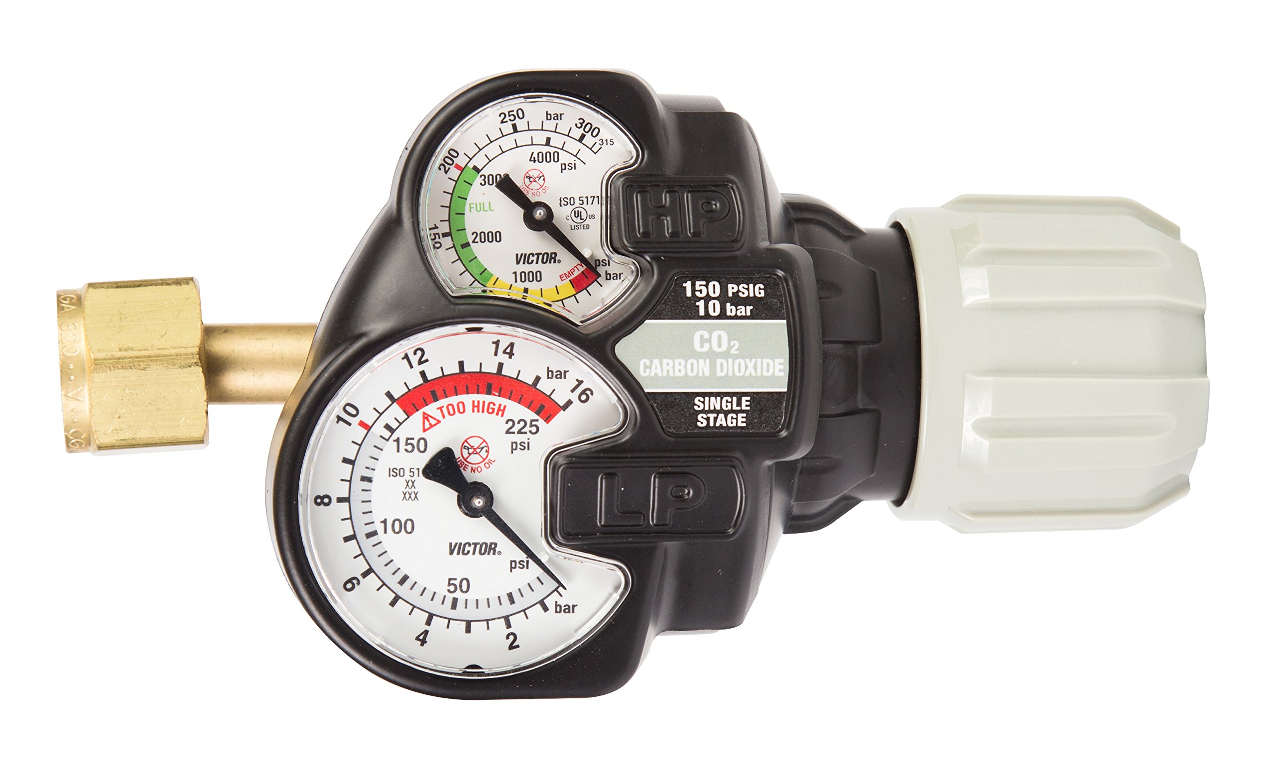 Gas Regulator,Brass,2-1/2