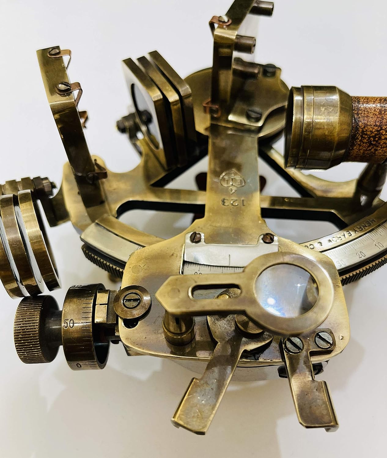 Malla Inc. Nautical Hand-Made Solid Brass Heavy 6" Marine Navigational Sextant