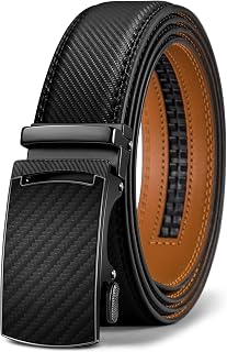 Belt Men,KEMISANT Sliding Ratchet Belt Genuine Leather For Mens Dress Pants Oxfords,Size Adjustable