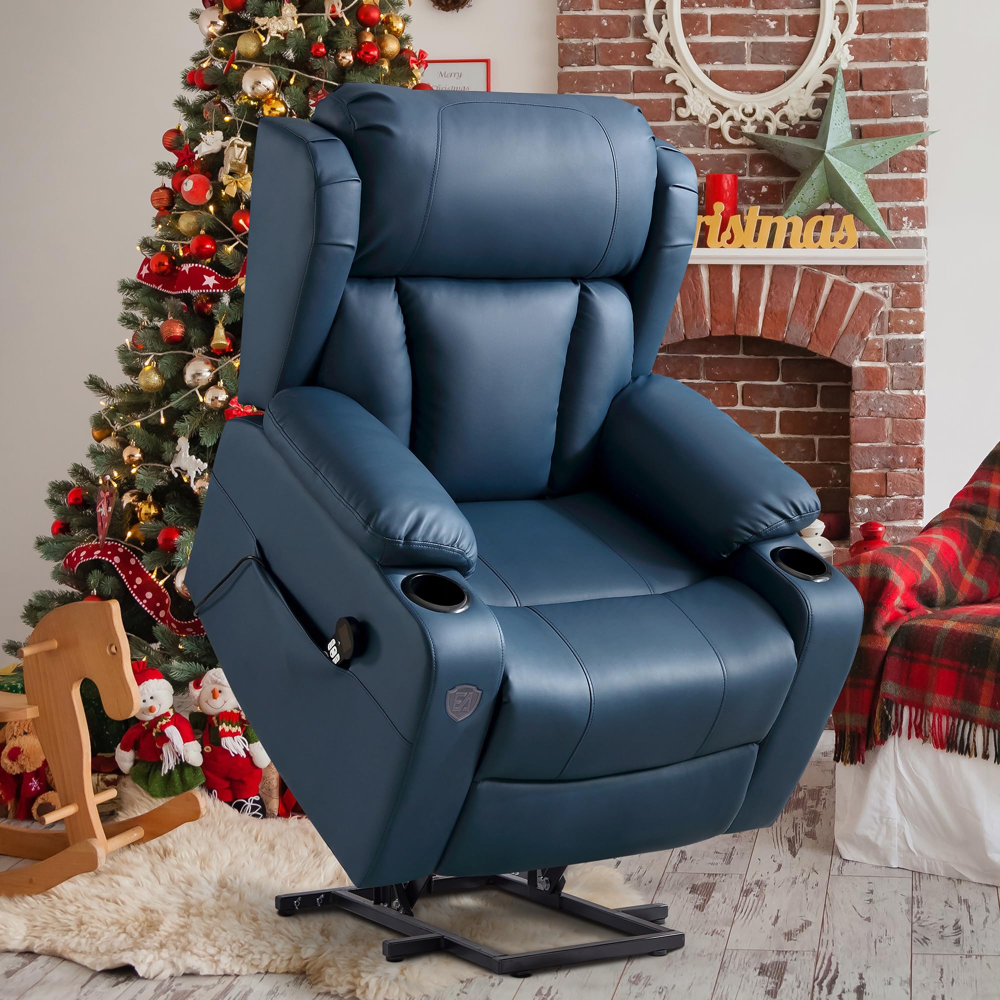 Recliner Chair Lift Chairs Recliners for Elderly with Upgraded 2 in 1 Handheld Remote,Power Lift Recliner with Heat and Massage,Type-C Port, Recliner Chairs for Adults Ideal Gift BLACK (BOX 2 of 2 ONLY)