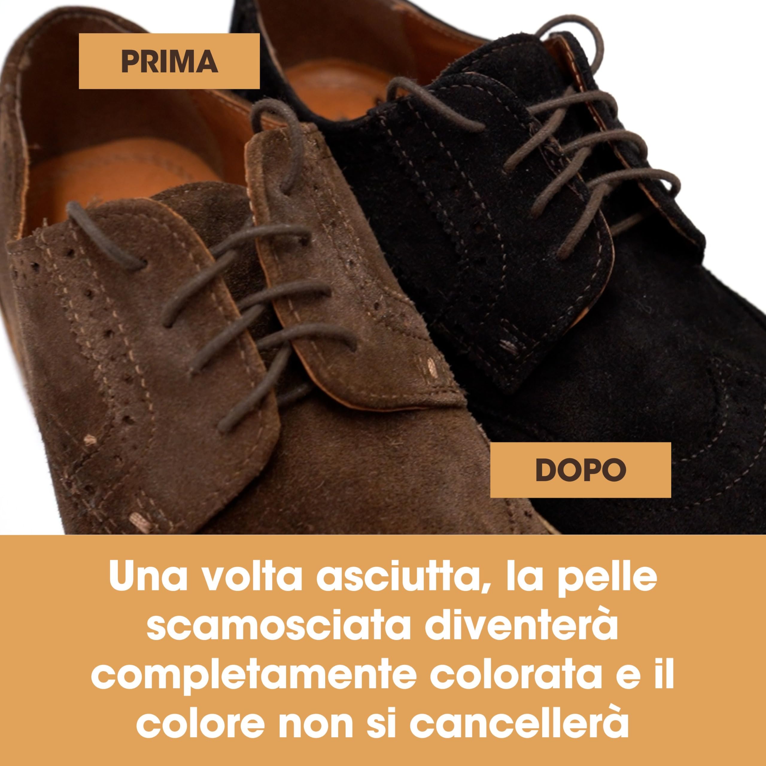 Vernice scamosciata 125 ml per scarpe, vestiti, borse e mobili marrone