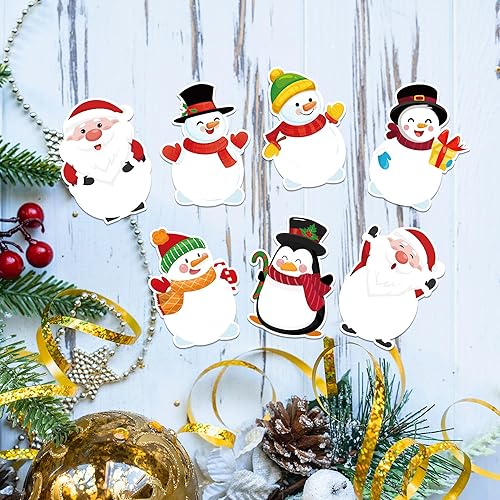 Miniatura 9 de GLKTOPO 8 estilos, 240 páginas, notas adhesivas de Navidad, bloc de notas, muñeco de nieve, autoadhesivo, bloc de notas para Navidad, vacaciones,