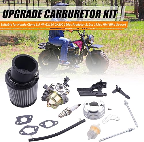 Vista 45 de Kit de piezas de alto rendimiento Predator 212 Carburador principal para Coleman CT200U CT200U-EX BT200X KT196 GX160 GX200 Carb 196cc 6.5 Hp Motor