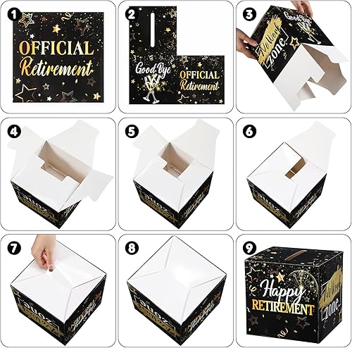 Miniatura 7 de Funrous Caja de tarjetas de jubilación, 51 unidades, recuerdos de fiesta de jubilación, tarjetas de buenos deseos y consejos para decoración de