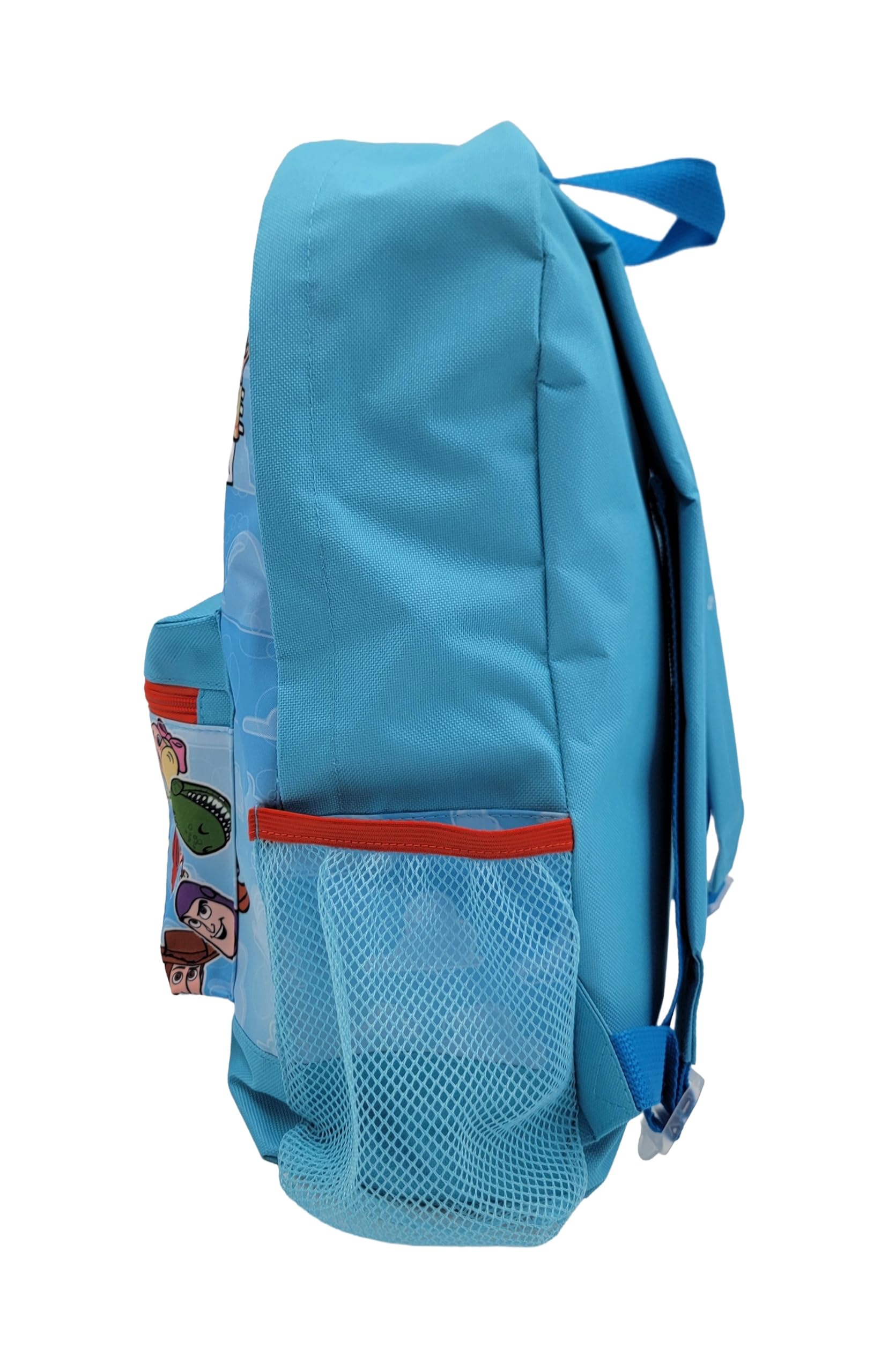 Disney Pixar Toy Story - Juego de mochila y bolsa de almuerzo para niños, juego de 5 piezas con mochila, bolsa de almuerzo aislada, estuche, botella de agua y llavero, Buzz Woody Jessie