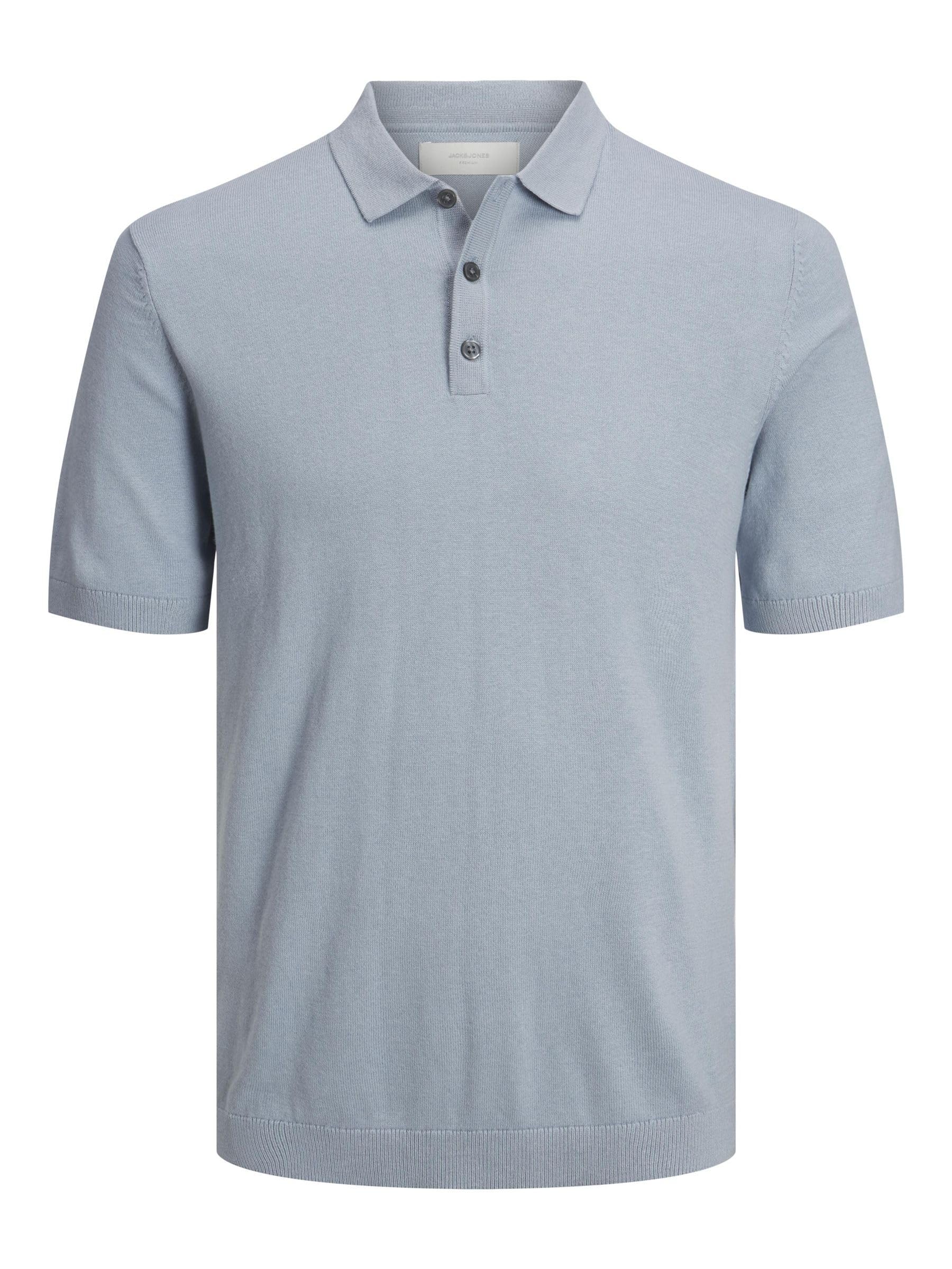 JACK & JONES Male Polo Shirt Plain Polo Shirt, Niagara Mist, XL