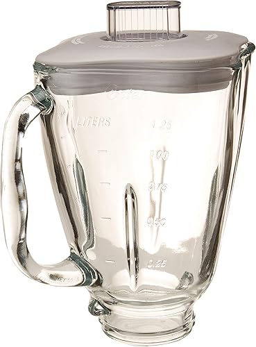 Sunbeam Products 4918-20 - Envase de vidrio para batidora con capacidad de 5 tazas, Blanco