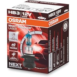 Bombillas Led Kia Sportage OSRAM NIGHT BREAKER LASER HB3, +150% más de luz, lámpara halógena para faros, 9005NL, coche de 12 V, caja plegable (1 lámpara)