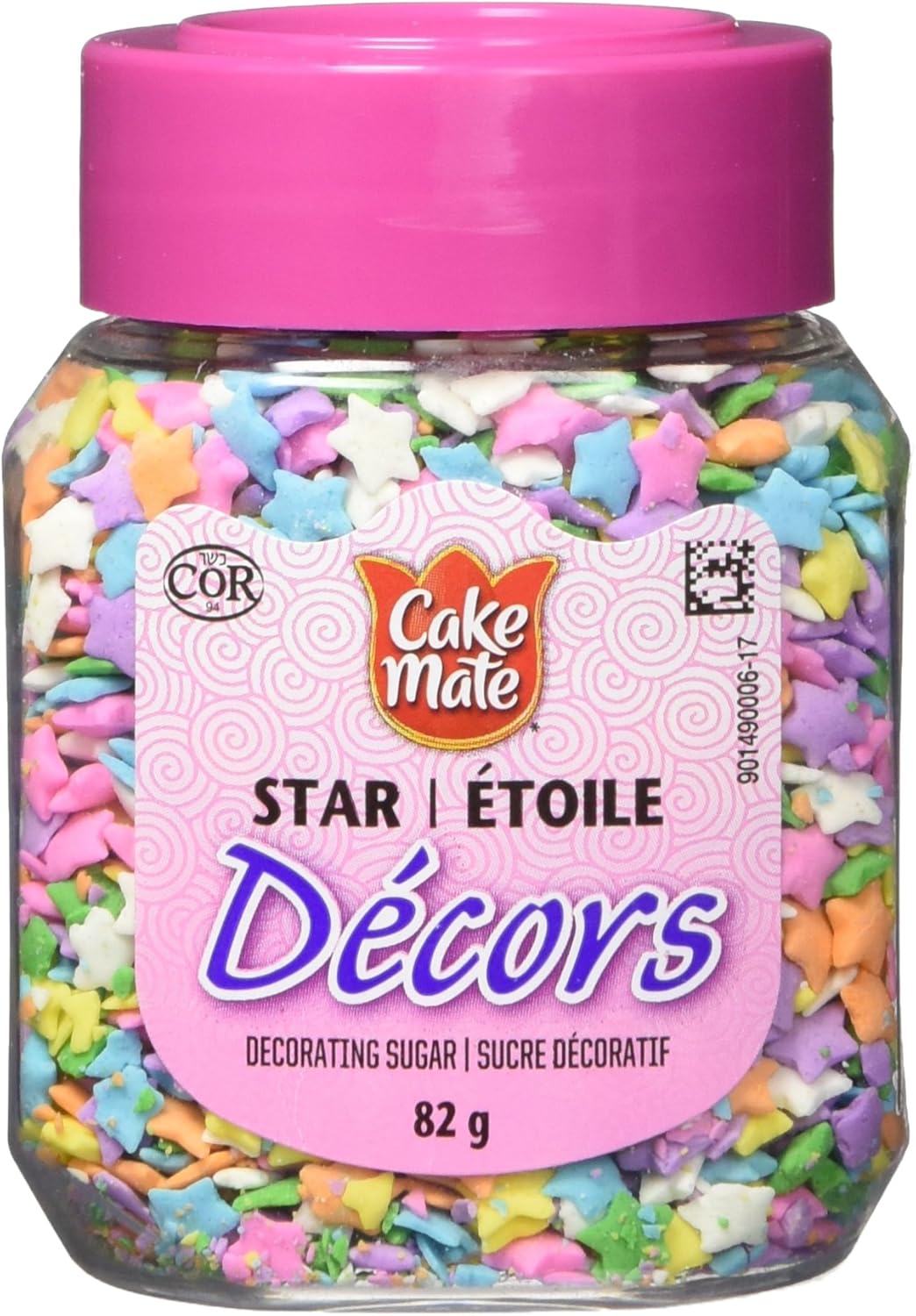 Cake Mate, Decorating with Ease, Decors Star Sprinkles, Rainbow, 82g