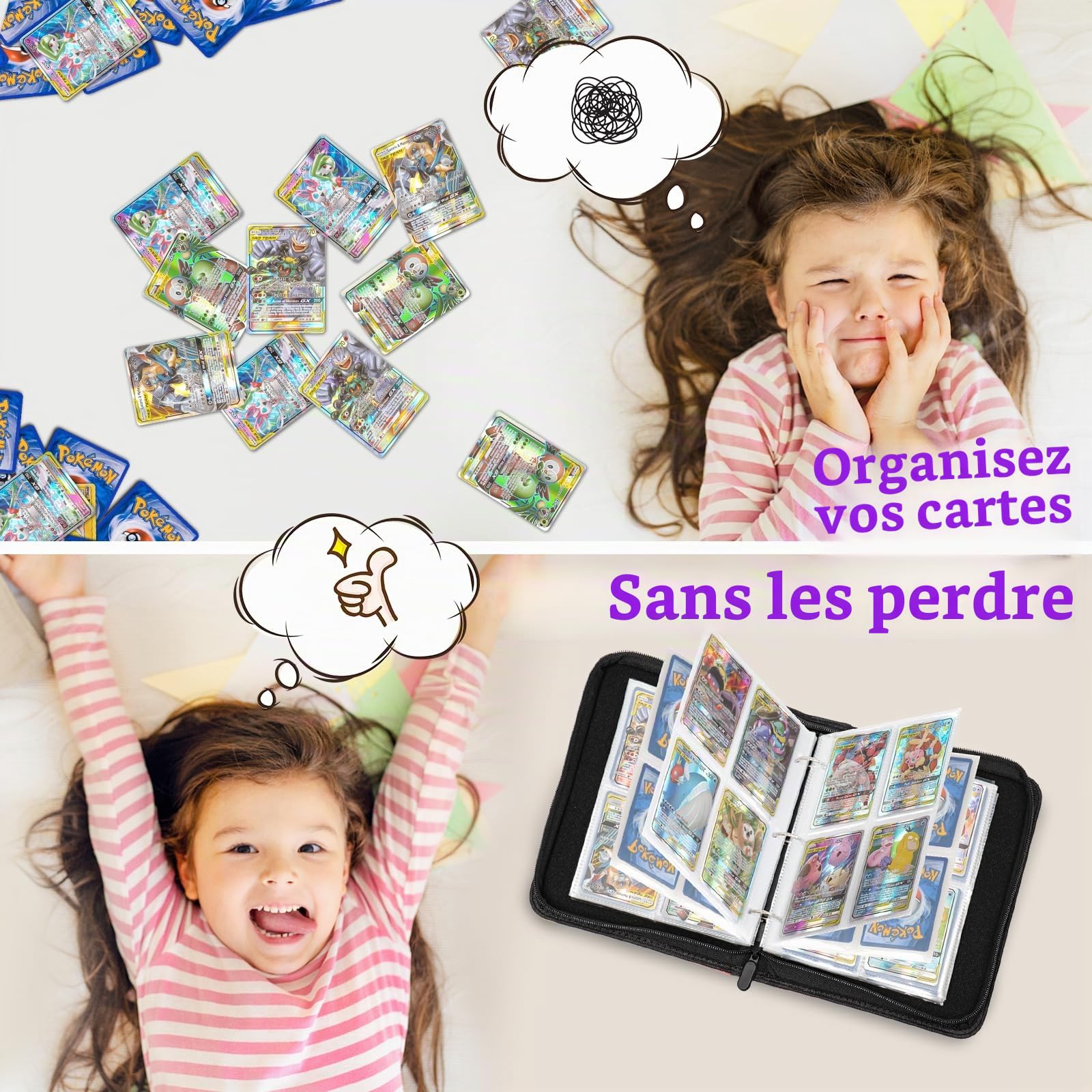 Album Cuir PU Pour Cartes à Collectionner Classeur Carte Pokemon 1000 Album Cuir PU Pour Cartes à Collectionner Classeur Carte Pokemon 1000