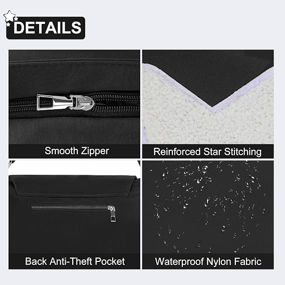 Y2K Star Messenger Bag Aesthetic Crossbody Bag Cute Grunge Shoulder Tote Purse for Women Teen Girls School Gift for Birthday Valentine's Day (Black)
