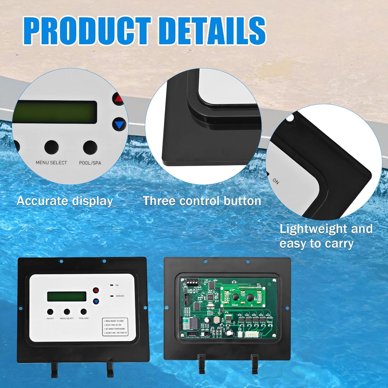 New 472734 Auto Heat Control Board Assembly Compatible with Pentair Ultratemp Thermaflo Titanium Pool and Spa Heat Pump Replace# 473711 473693 473425