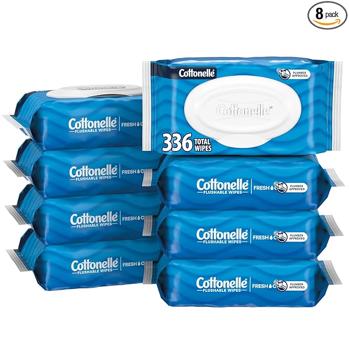 Cottonelle Fresh Feel Flushable Wet Wipes, Adult