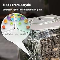 Vista 5 de biOrb Flow 15 - Acuario acrílico de 4 galones con luces LED blancas, moderno y compacto para exhibición en mesa o escritorio, negro