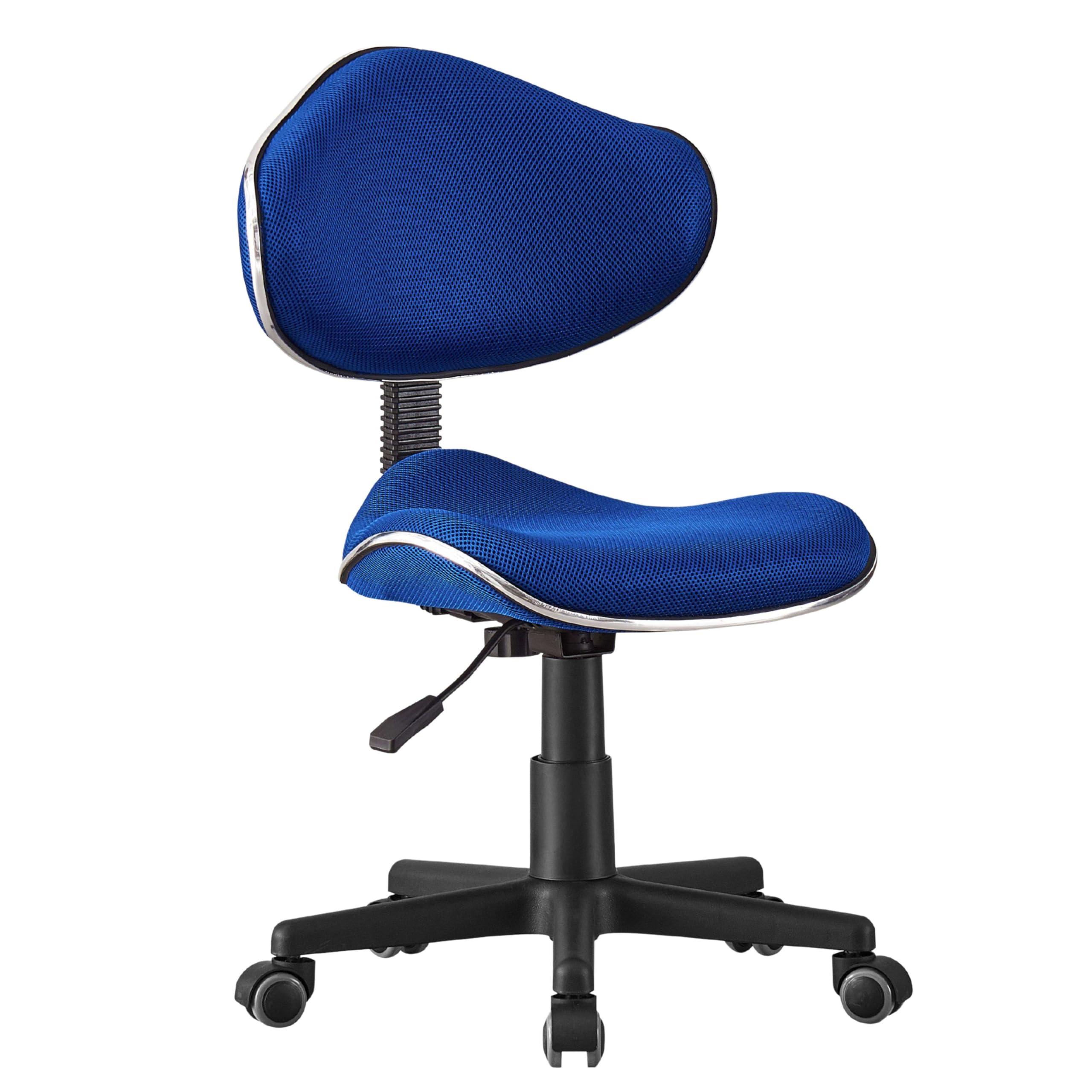 Miroytengo Silla de Escritorio para niños, Silla de Estudio Juvenil, Tejido Transpirable, Bambola Azul 53x82-94x53 cm