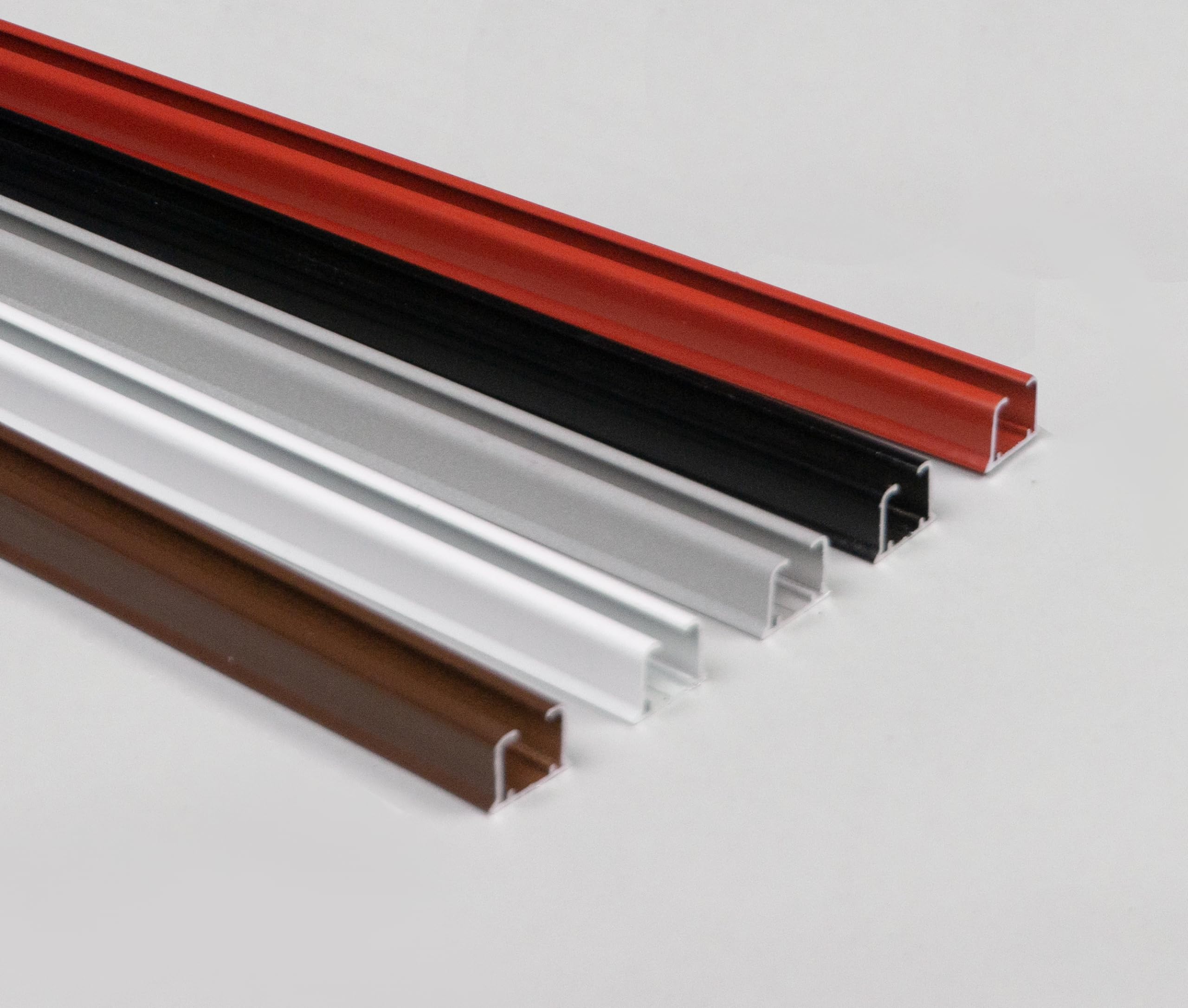Rollmayer Gardinenschiene Aluminium glänzend Einläufige Deckenschiene mit SMART-KLICK Montage Innenlaufschiene für Gardinen & Vorhänge (Weiß 400cm mit Ösengleiter)