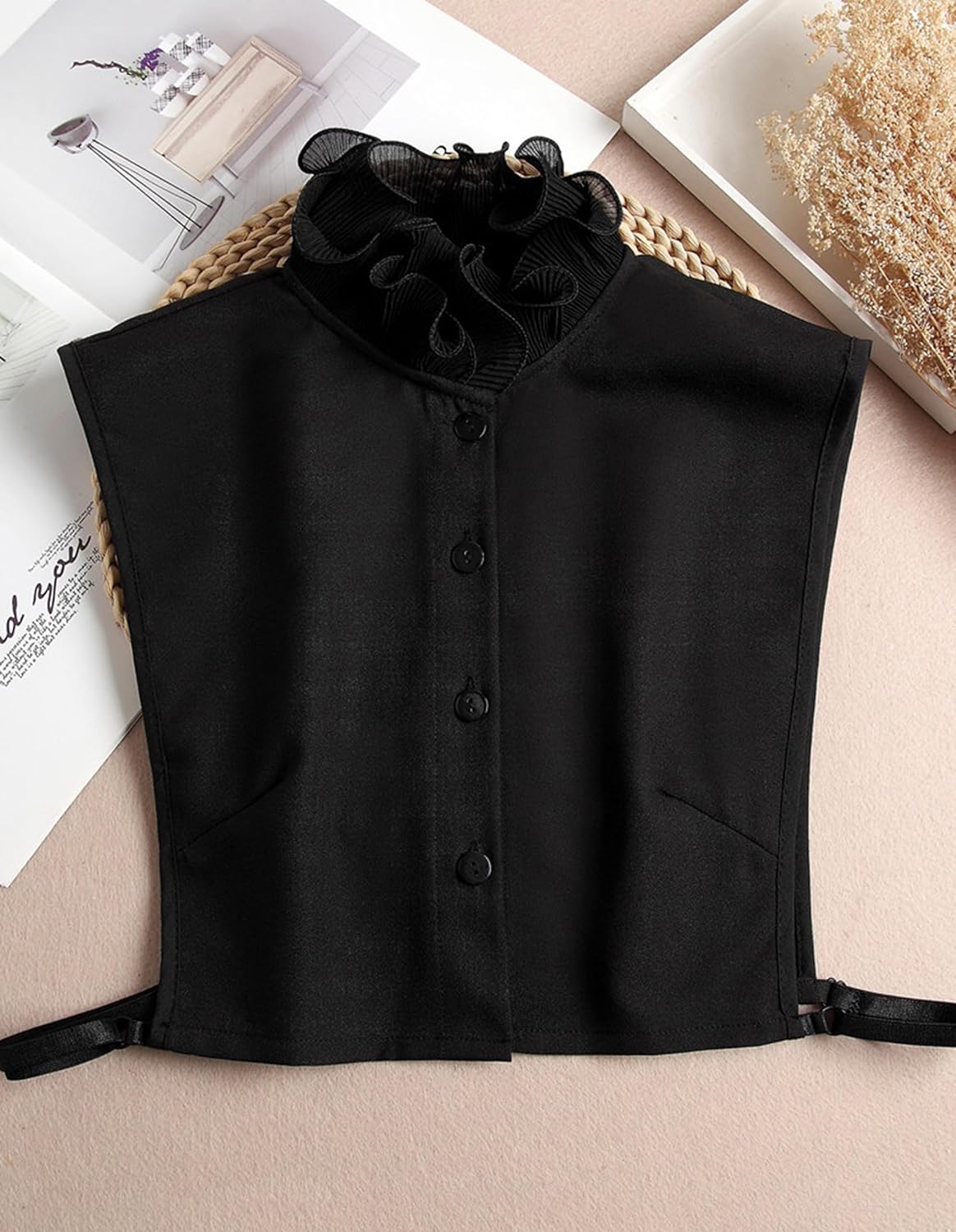 Fake Collar Shirt Versatile Accessories Victorian Chiffon Dickey Collar For Women - Image 4