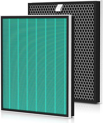 Filtro de repuesto 250250S para purificador de aire Coway AIRMEGA Max2 250250S, Max 2 Green True HEPA y juego de filtros de carbón activo, AP-1720-FP