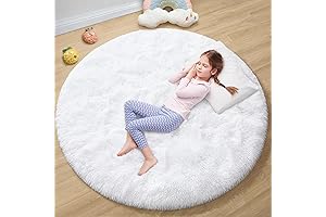 White Round Fluffy Rug: True Comfort for Little Dreamers