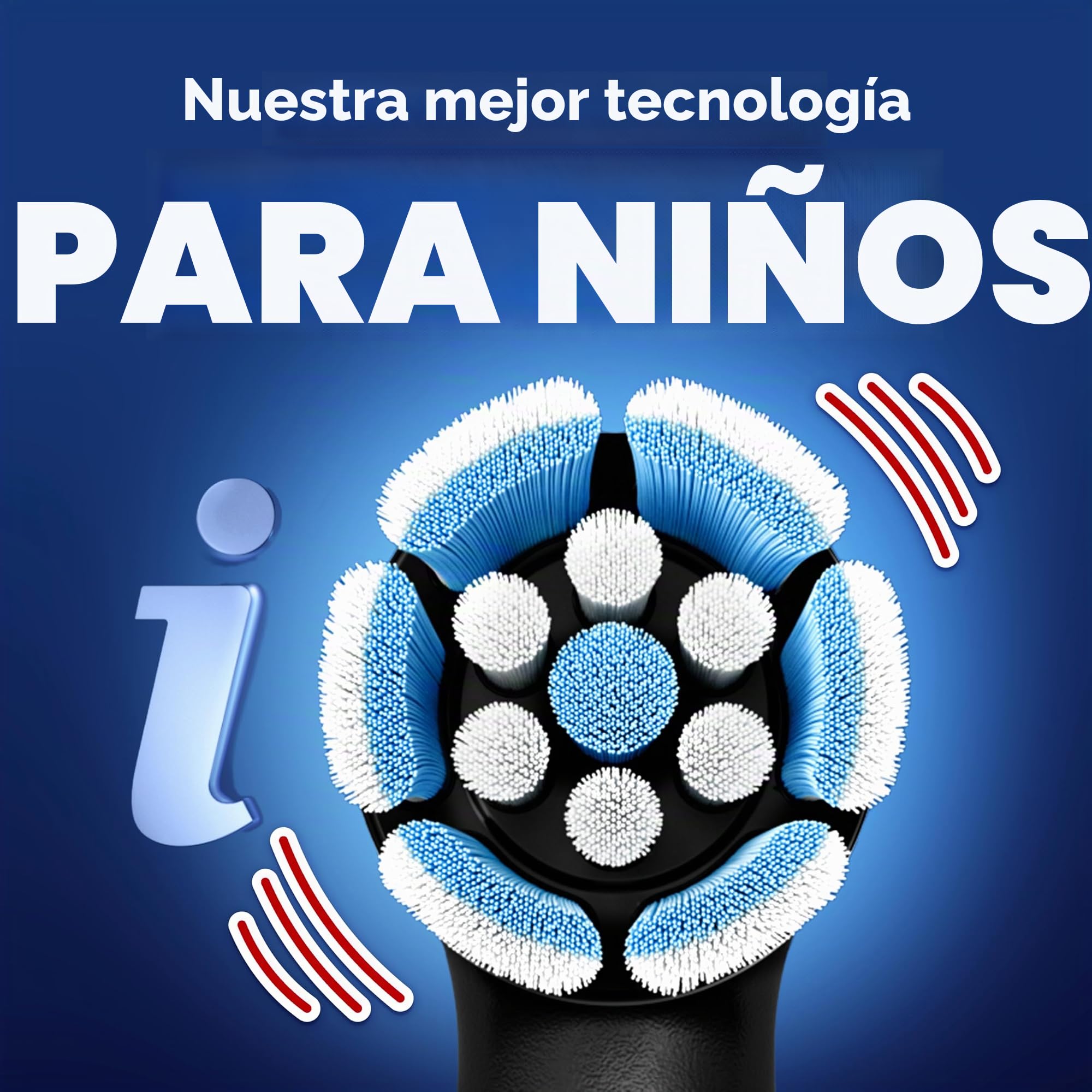 Oral-B iO Kids Limited - Cepillo de dientes eléctrico recargable, Spiderman con 1 cabezal de cepillo de cuidado suave, sensor de presión automático para proteger las encías, 3 ajustes de limpieza