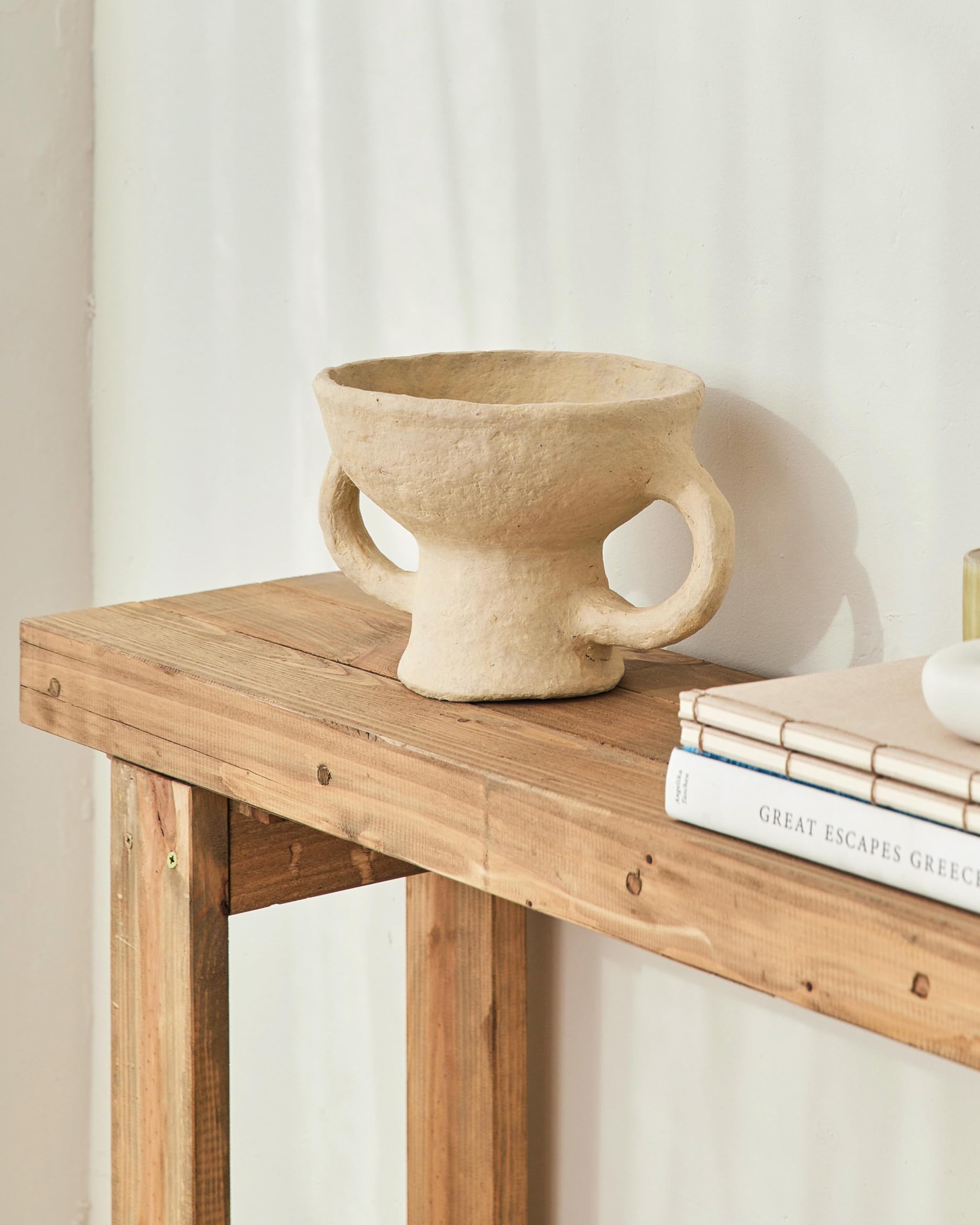 HANNUN - Mueble Recibidor Zinek | Consola Estrecha para Entrada o Pasillo | Estilo Rústico | 120 x 85 Cm | Madera Maciza Abeto Sostenible Recuperada