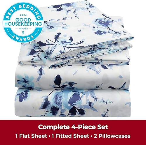 Miniatura 2 de Mellanni Juego de sábanas y fundas de almohada de la colección icónica de 4 piezas, sábanas y fundas de almohada de lujo de hotel, extrasuaves,