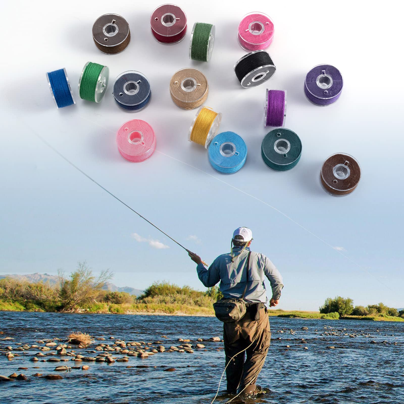 200D Fly Thread Alwonder Fly Tying Thread Kit - 36 Colors 200D Nylon ...