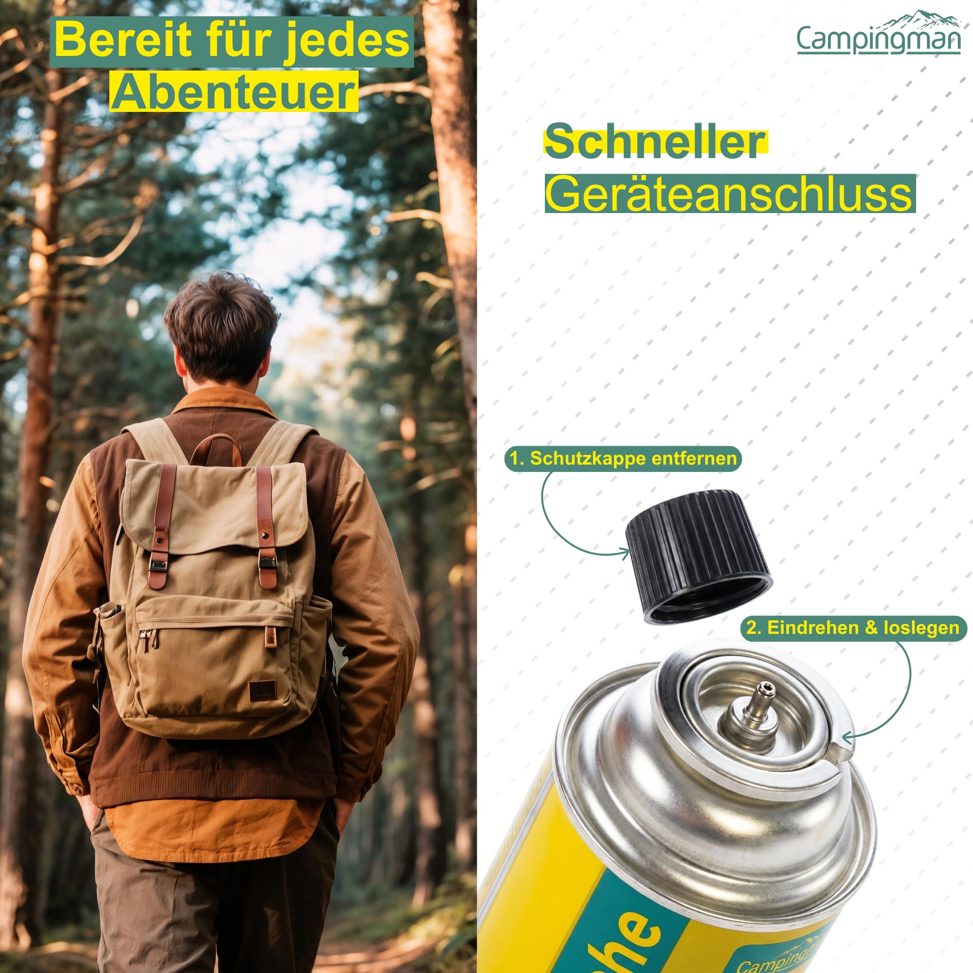 Campingman® Wkłady gazowe 227 g (8)