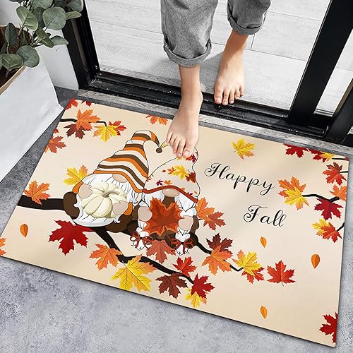Bath Mat Non-Slip Indoor Doormats, Bath Rugs Fall Dwarf Lover on Tree Branch,Low-Profile Mats Kitchen Carpets for Home Bedroom Entrance Decor Autumn disponible en Yaxa Peru