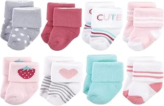 Hudson Baby Baby 8-pack Cotton Rich Newborn and Terry Socks