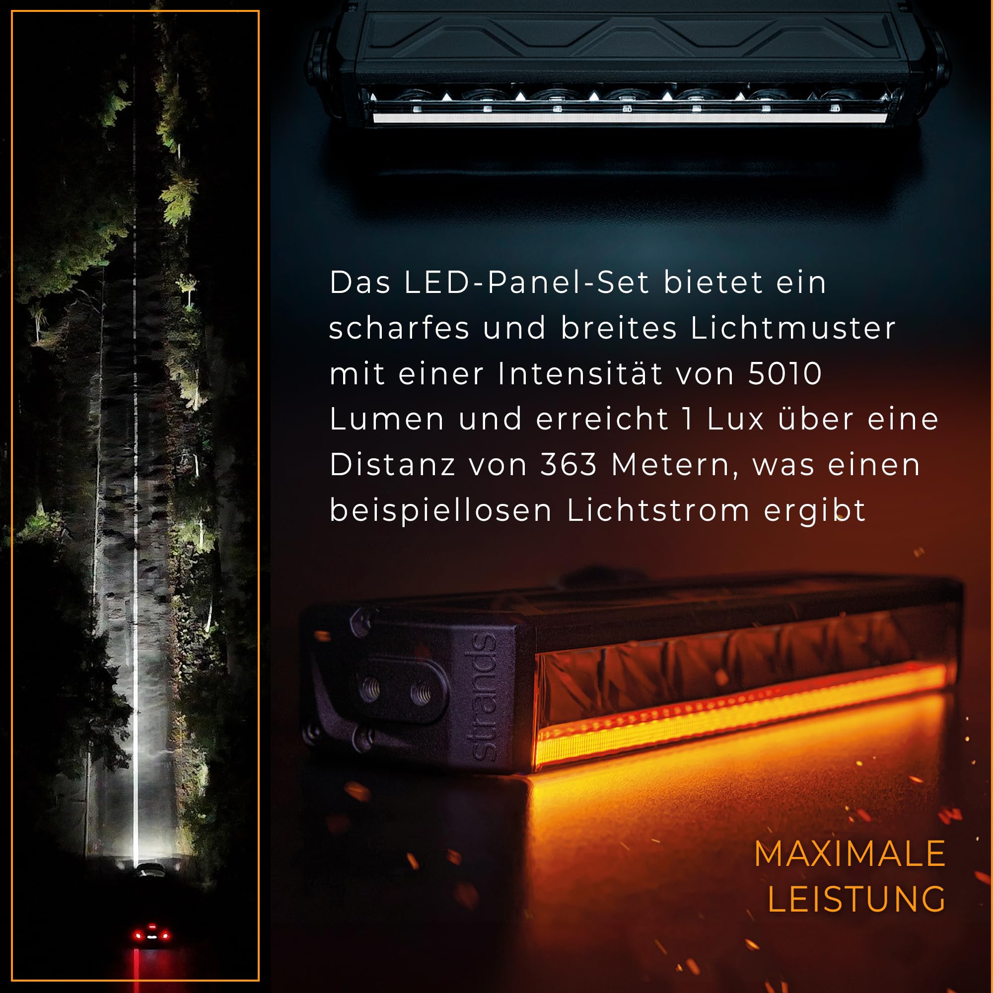 CHROMEMASTER | LED-Lampen im Fahrzeuggrill Kompatibel mit Volkswagen Multivan T6 2015-2019; 2x LED BAR Tagfahrlicht Strands Firefly 10’’, IP68, DT4-Stecker, E-Zulassung, 12-24V DC; 3 Leuchtmodi