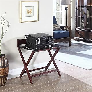 CSBH Vertikale Gepäckträger, Hotel Kofferhalter Reisetasche Support Gästezimmer Leder Holz Gepäckständer Lager Rack Möbel ...