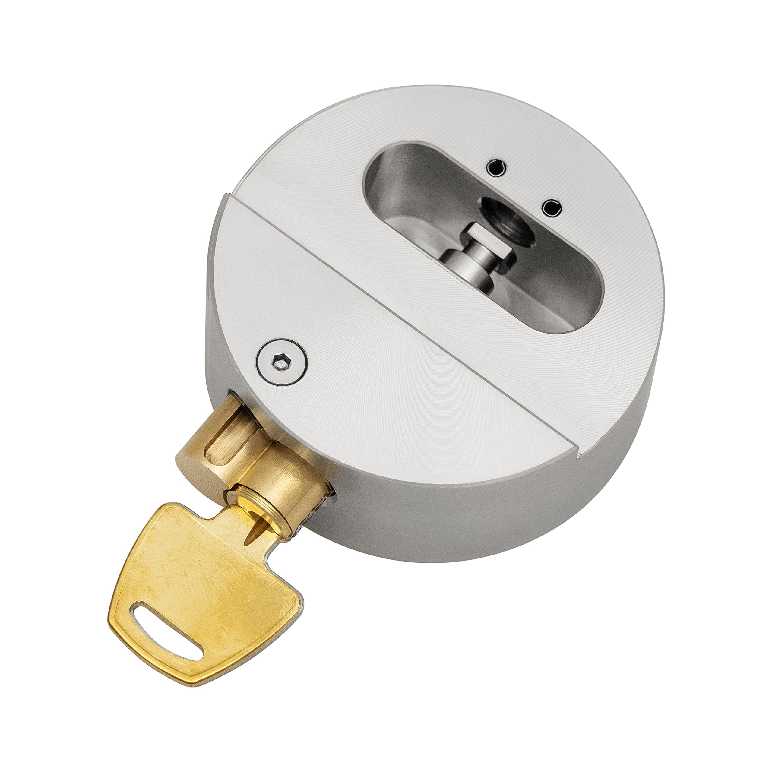Stainless Steel Puck Lock, Heavy Duty & High Security Padlock, MilitaryGrade