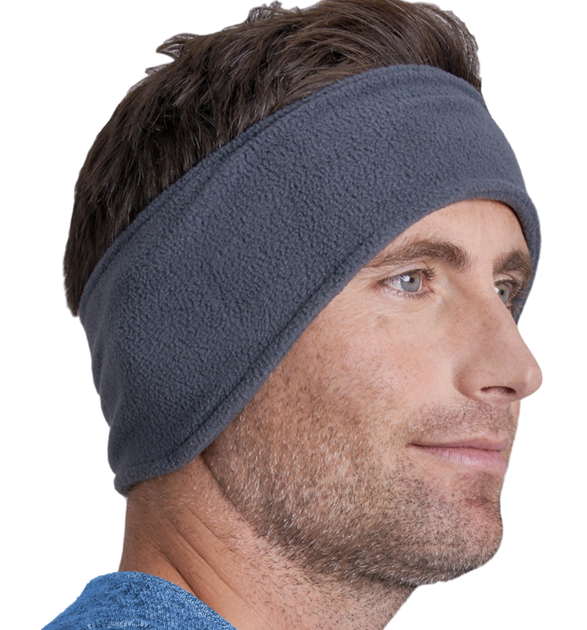 Fleece Ear Warmers Headband/Ear Muffs for Men & Women - Stay Warm & Cozy with Our Thermal Polar Fleece & Performance Stretch. Perfect for Sports & Daily Wear (Gray)-image-44