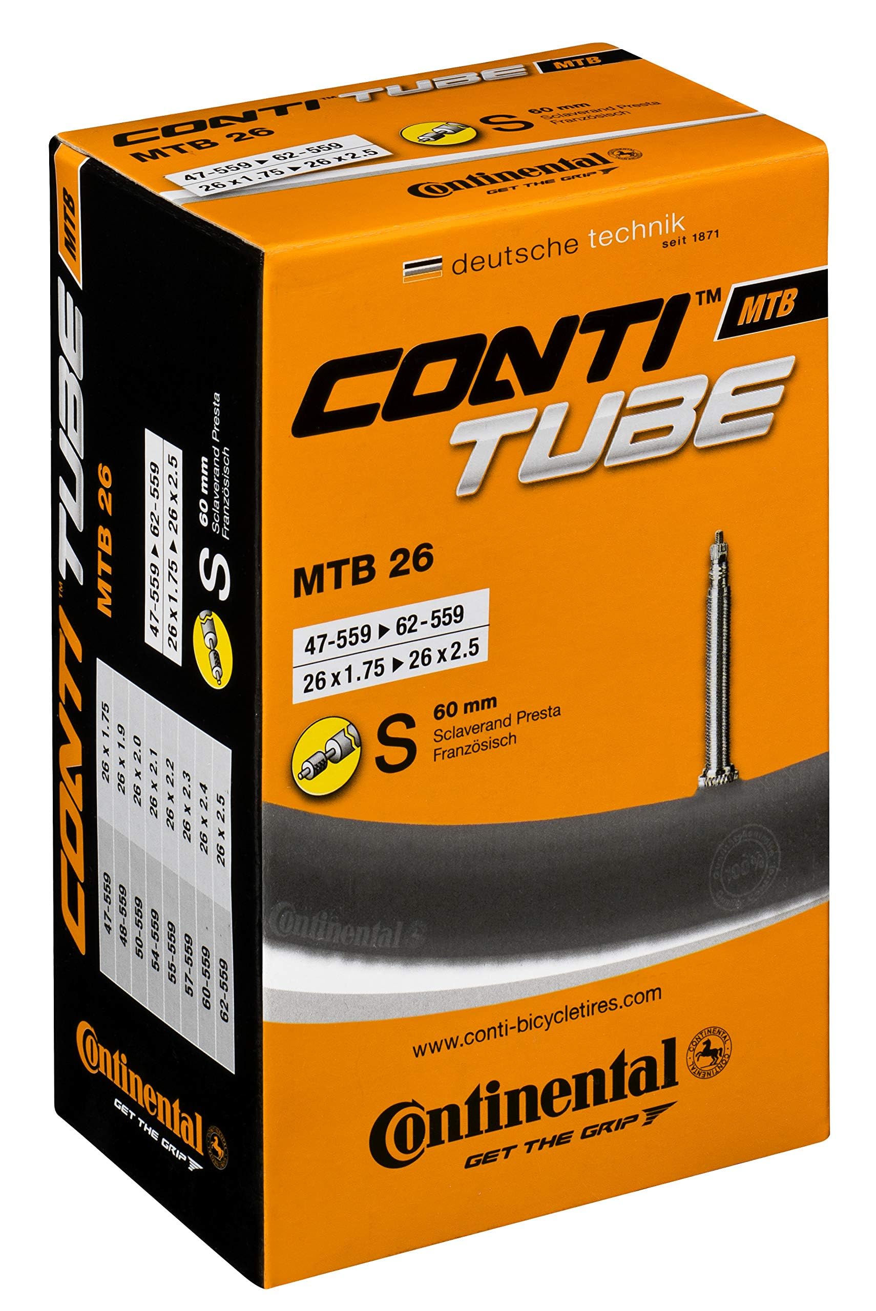 Continental Mtb Presta 60 Mm Long Valve Inner Tube