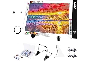 mlife Diamond Painting A4 LED Light Pad, Dimmable Light Board, 5D Diamond Painting Kit