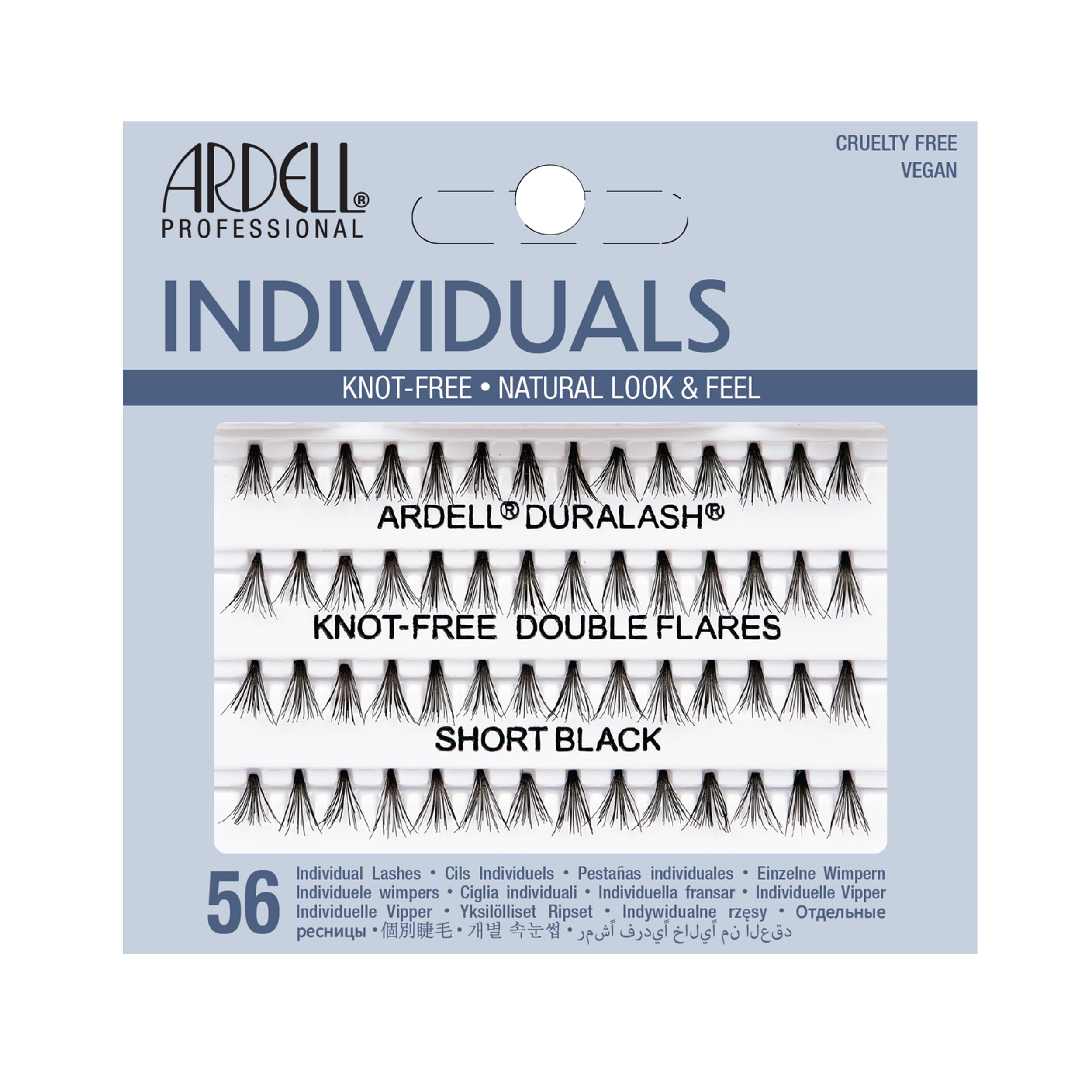 Ardell Duralash Individual Naturals, Knot- Free Short Black