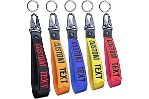 Personalized Wristlet Keychain with Custom Name and Number