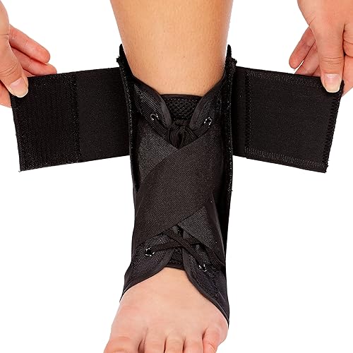 Franklin Sports Tobillera - Estabilizador de soporte de tobillo ajustable - Soporte de compresión para esguinces de tobillo y dolor - Tobillera disponible en Yaxa Peru