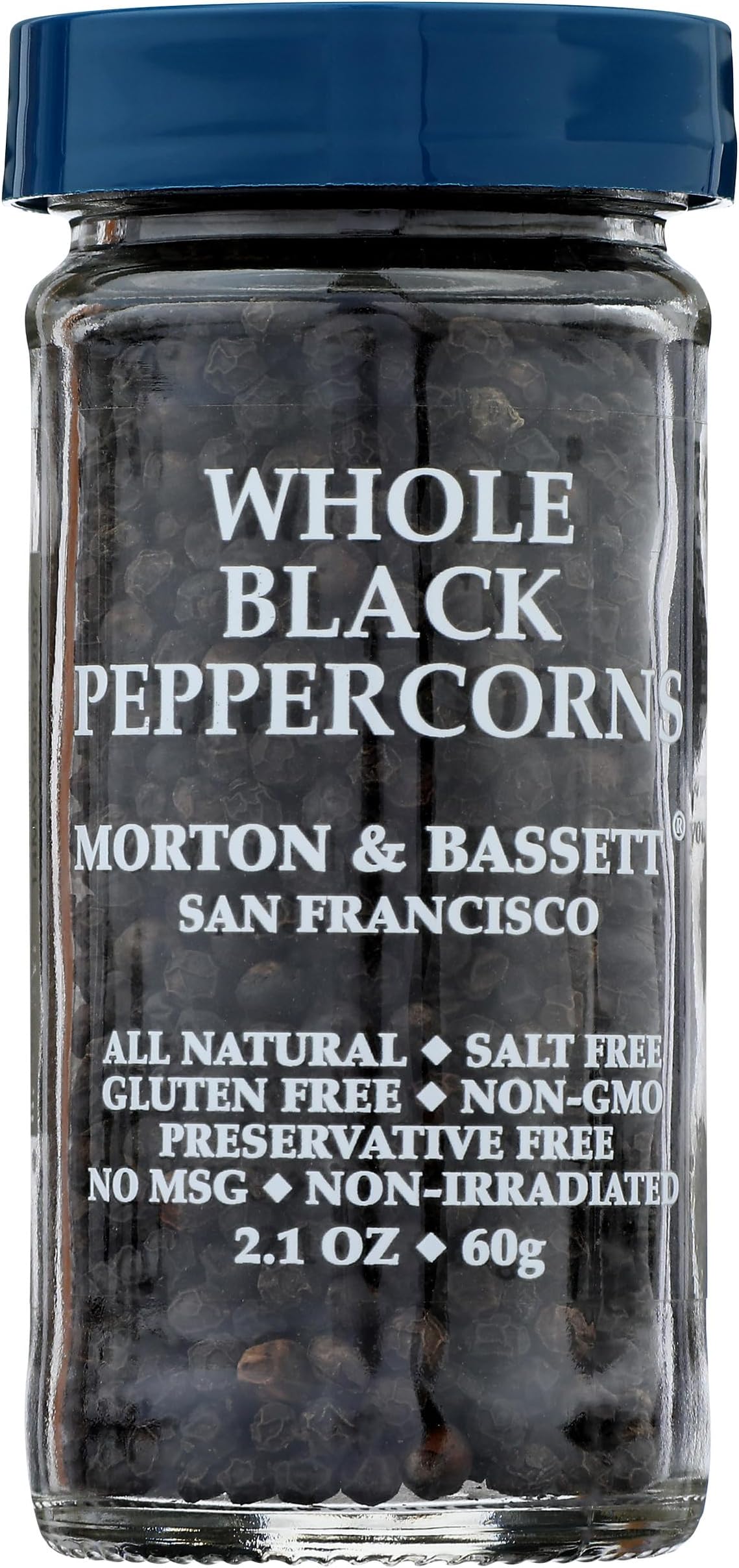 Whole Black Peppercorns, 1.9 oz – Non-GMO, Salt-Free, Bold Flavor for Grinders, Roasts & Seasoning