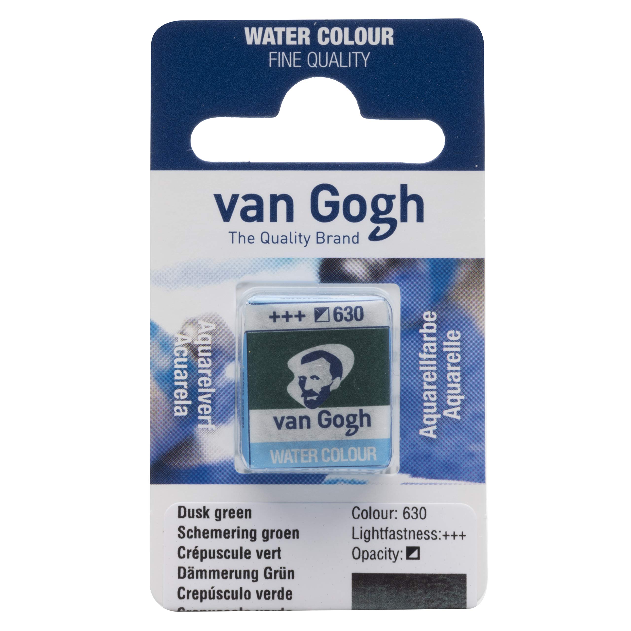 Van Gogh Watercolour Paint, Half Pan, Dusk Green 630
