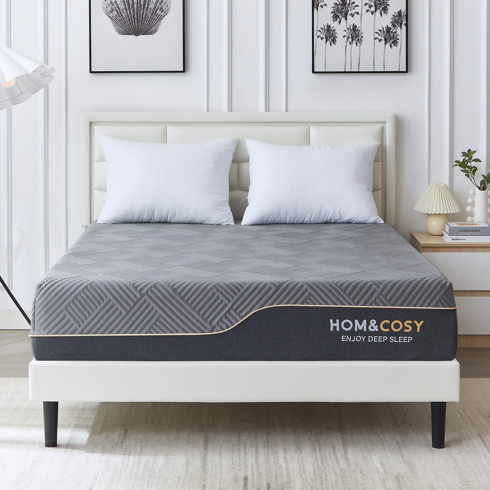 Firm Memory Foam Mattress 10 Inch Full, Luxury Cooling Gel Green Tea Flip Medium Firm Mattress for Cool Sleep, Pressure Relief, Fiberglass Free, CertiPUR-US Certified, Made in USA 75'' x 54''